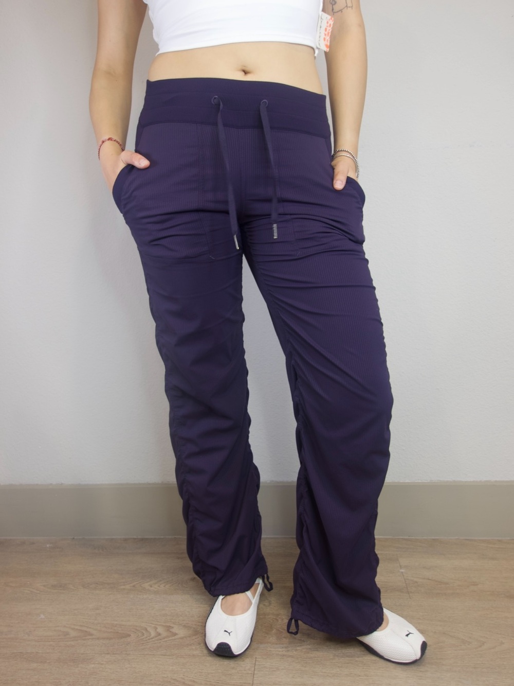Lululemon Dance Studio Pant Size 4 Purple Ruched Leg
